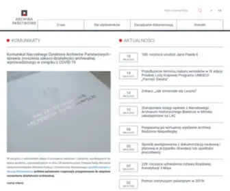 Archiwa.gov.pl(Naczelna Dyrekcja Archiwów Państwowych) Screenshot