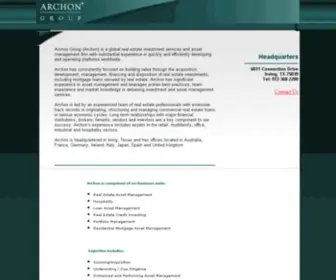 Archongroup.com(Archon Group) Screenshot