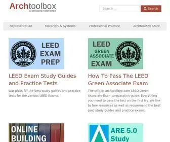 Archtoolbox.com(Technical and professional practice reference for architects. archtoolbox) Screenshot