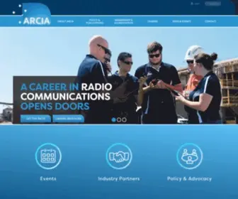 Arcia.org.au(The Australian Radio Communications Industry Association) Screenshot