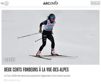 Arcinfo.ch(Site d'informations régionale neuchâteloise) Screenshot