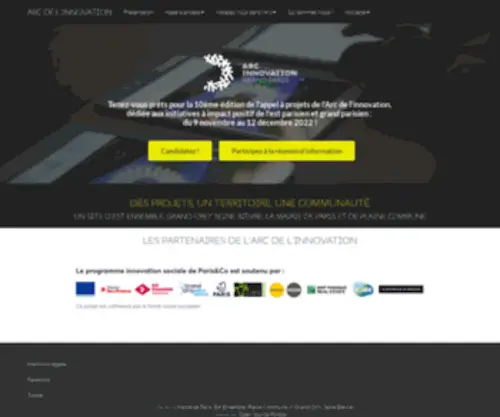 Arcinnovation.fr(Arc de l'innovation) Screenshot