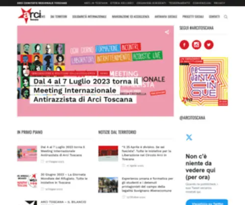 Arcitoscana.it(Arci Comitato Regionale Toscano) Screenshot