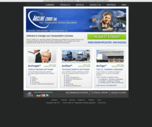 Arcline2000.net(Arcline 2000 Trucking Dispatch and Freight Broker Software) Screenshot