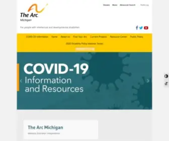 Arcmi.org(The Arc Michigan) Screenshot