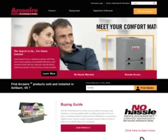 Arcoaire.com(Arcoaire® heating and cooling takes pride in delivering high efficiency and innovative design) Screenshot