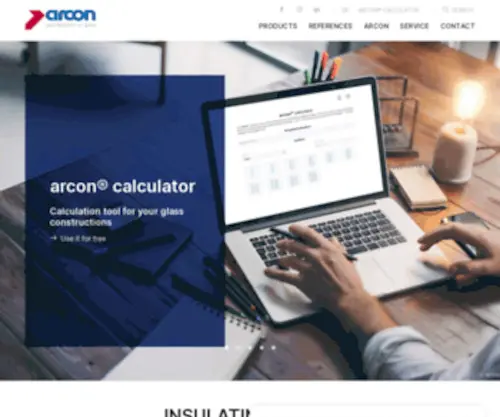 Arcon-Glas.de(Wärmedämmglas) Screenshot