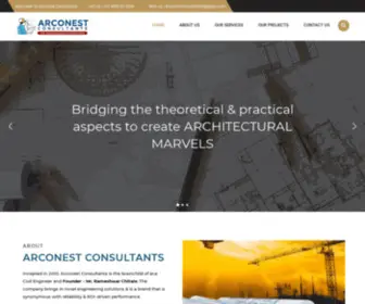 Arconestconsultants.in(The Construction Consultants) Screenshot