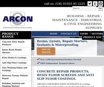 Arconsupplies.co.uk(Concrete Repair Products) Screenshot