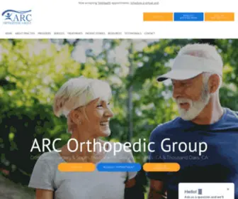 Arcorthogroup.com(ARC Orthopedic Group) Screenshot