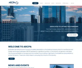ArcPa.org.au(Australian Remittance and Currency Providers Association) Screenshot