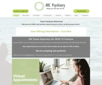 ArcPsychiatry.com(Mental health services) Screenshot