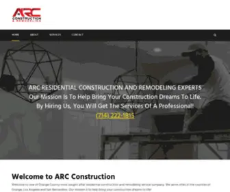 Arcresidentialconstruction.com(ORANGE COUNTY RESIDENTIAL CONSTRUCTION REMODELING) Screenshot