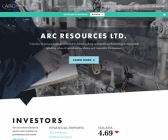 Arcresources.com(ARC Resources) Screenshot