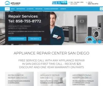 Arcsandiego.com(Appliance Repair Carlsbad & San Marcos CA) Screenshot