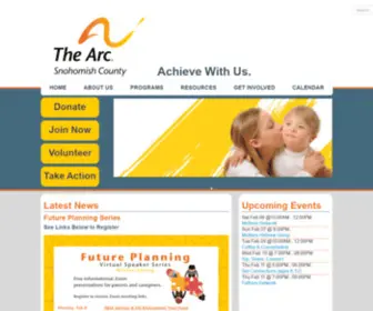 Arcsno.org(The Arc of Snohomish County) Screenshot