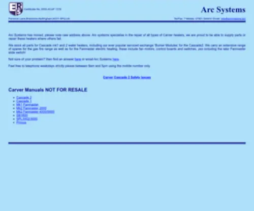 Arcsystems.biz(Carver) Screenshot
