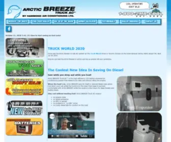 Arcticbreeze-Truckac.com(Arctic Breeze Truck AC from Hammond) Screenshot