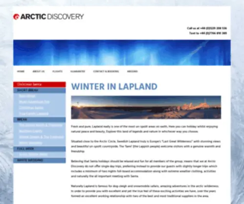 ArctiCDiscovery.com(Arctic Discovery) Screenshot