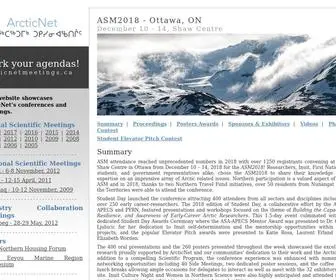 Arcticnetmeetings.ca(ASMOttawa, ON) Screenshot