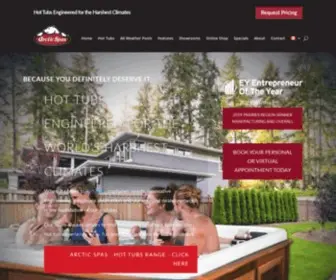 Arcticspas.co.uk(The only hot tubs & all weather pools with Spa Boy®) Screenshot