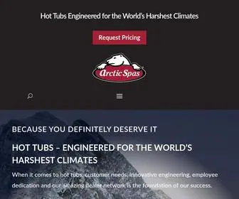 Arcticspasbrandcore.com(Arctic Spas Hot Tubs & Pools) Screenshot