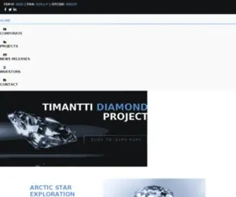 Arcticstar.ca(Arctic Star Exploration Corp) Screenshot