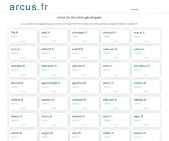 Arcus.fr(Noms de domaine) Screenshot