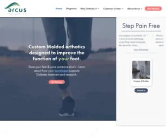 Arcuscustomorthotics.com(Custom Foot Orthotics) Screenshot