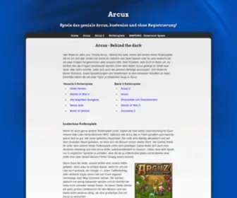 Arcuz.de(Die deutsche Fansite zum kostenlosen Rollenspiel Arcuz) Screenshot