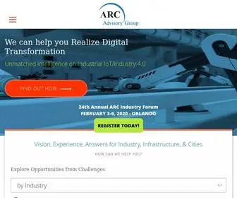 Arcweb.com(ARC Advisory Group) Screenshot
