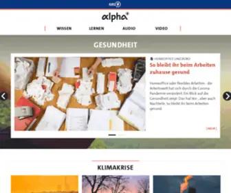 Ardalpha.de(Wissens- und Lern-Themen auf ARD alpha) Screenshot