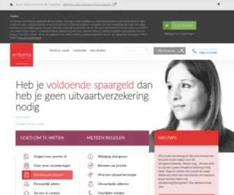 Ardanta.nl(Naast het verzekeren van uw uitvaart) Screenshot