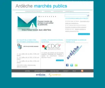 Ardeche-Marchespublics.fr(Ardeche Marchespublics) Screenshot