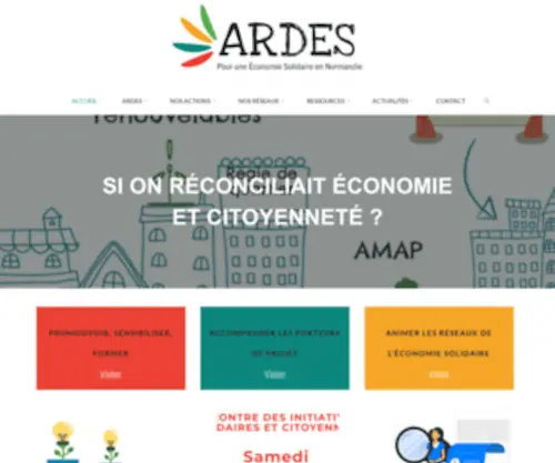 Ardes.org(Association Régionale pour le Développement de l'Economie Solidaire) Screenshot