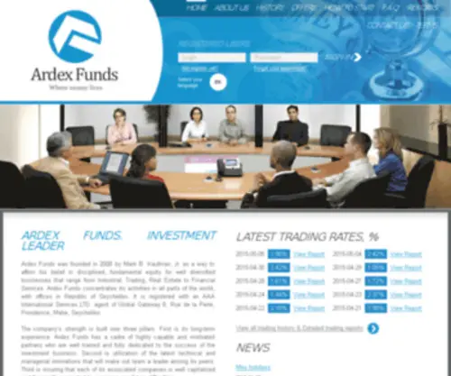 Ardexfunds.com(Ardex funds) Screenshot