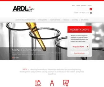 ARDL.com(Akron Rubber Development Laboratory) Screenshot