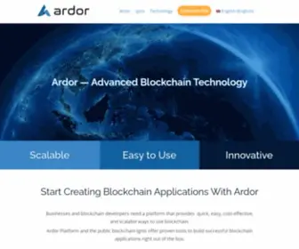 Ardorplatform.org(Advanced Blockchain Technology) Screenshot