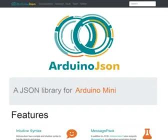 Arduinojson.org(JSON) Screenshot