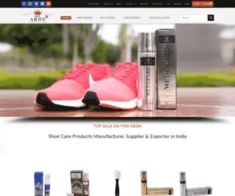 ArdysWorld.com(Manufacturer of Shoe Care Product) Screenshot