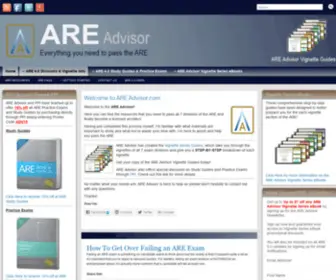 Are-Advisor.com(Online Help To Pass The ARE Exams) Screenshot