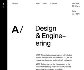 Area17.com(AREA 17) Screenshot
