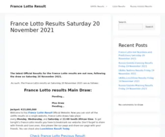 Area3.co.za(France Lotto Results Monday 22 November 2021) Screenshot
