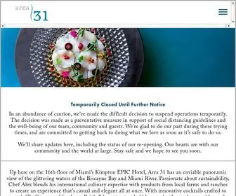 Area31Restaurant.com(Miami Restaurants) Screenshot