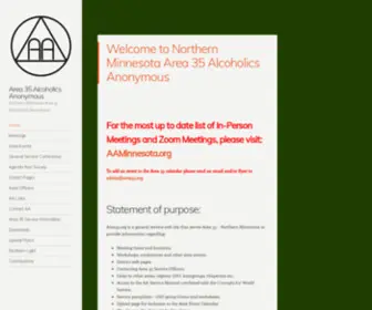 Area35.org(Northern Minnesota Area 35 Alchoholics Anonymous) Screenshot