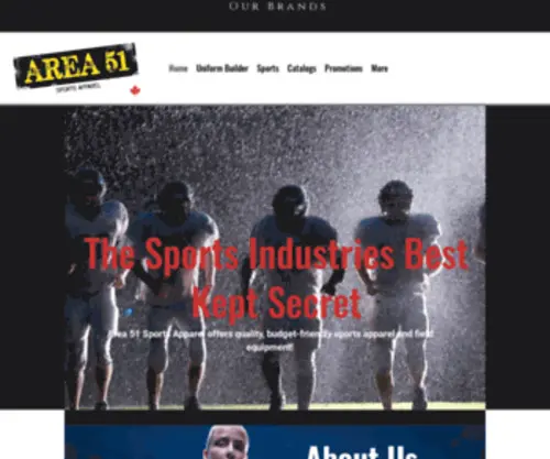 Area51Sports.ca(Sports Uniforms) Screenshot