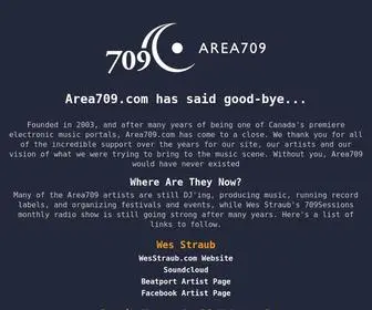 Area709.com(Area709 featuring DJs Wes Straub) Screenshot