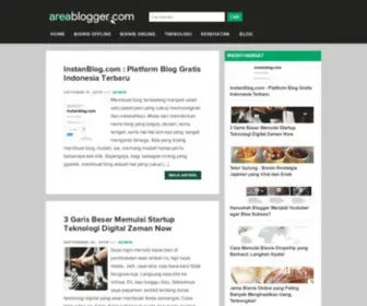 Areablogger.com(Artikel Bisnis dan Cara Menghasilkan Uang) Screenshot