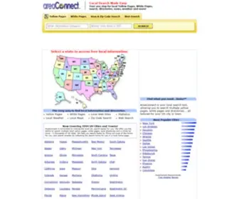 Areaconnect.com(AreaConnect Free Yellow Pages) Screenshot