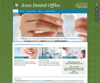 Areadentaloffice.com(Dental Services) Screenshot